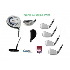 AGXGOLF BOYS GRAPHITE GOLF EXEC SET wDRIVER+FAIRWAY WOOD+HYBRID+IRONS. FINAL SALE!!!